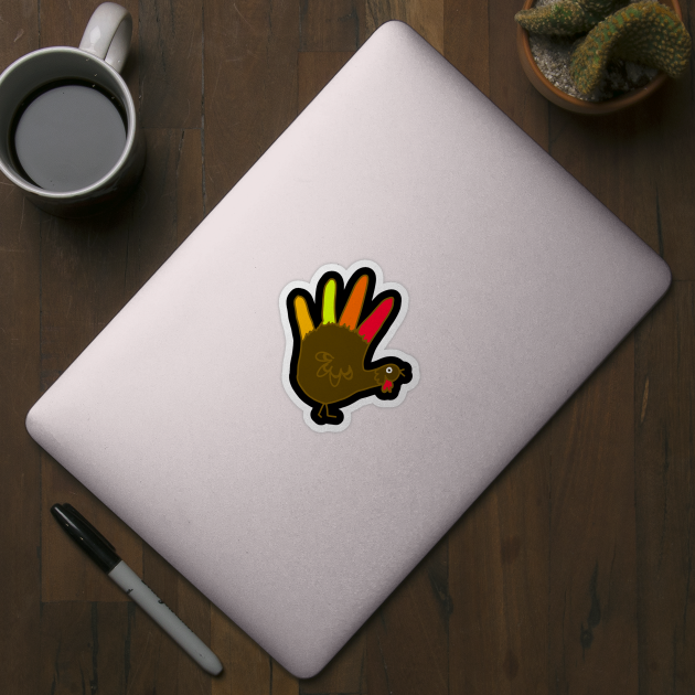 Genuine Hand Turkey Design by CatsandBats